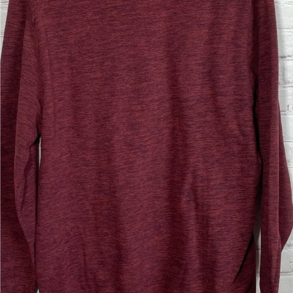 EDDIE BAUER CLOUD LAYER PRO QUARTER ZIP FLEECE PULLOVER ANTI-PILL MAROON SZ L